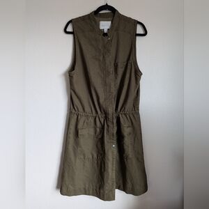 Hinge Casual Zippered Olive Dress Size M